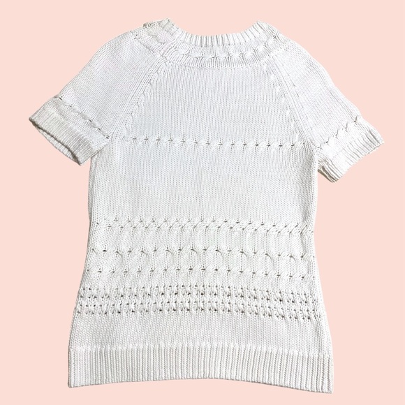 Kate Spade Open Stitch Short Sleeve Sweater - Picture 3 of 7